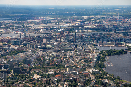 Germany, Hamburg and suburbs. Panorama frome above © gerckens.photo