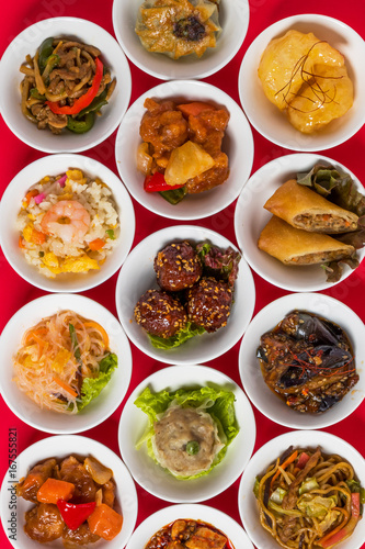中華料理 集合 Delicious Chinese food group photo