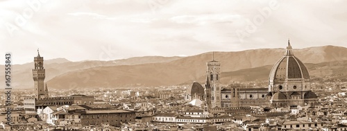 Florence Italy, Top view from Michelangelo Square