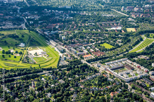 Photography Germany, Hamburg and suburbs. Panorama frome above