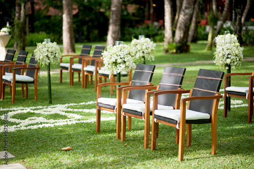 Fototapeta Naklejka Na Ścianę i Meble -  decorative wedding chairs