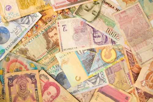 Assorted international banknotes