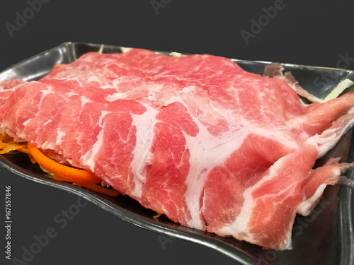 Sliced pork sliced