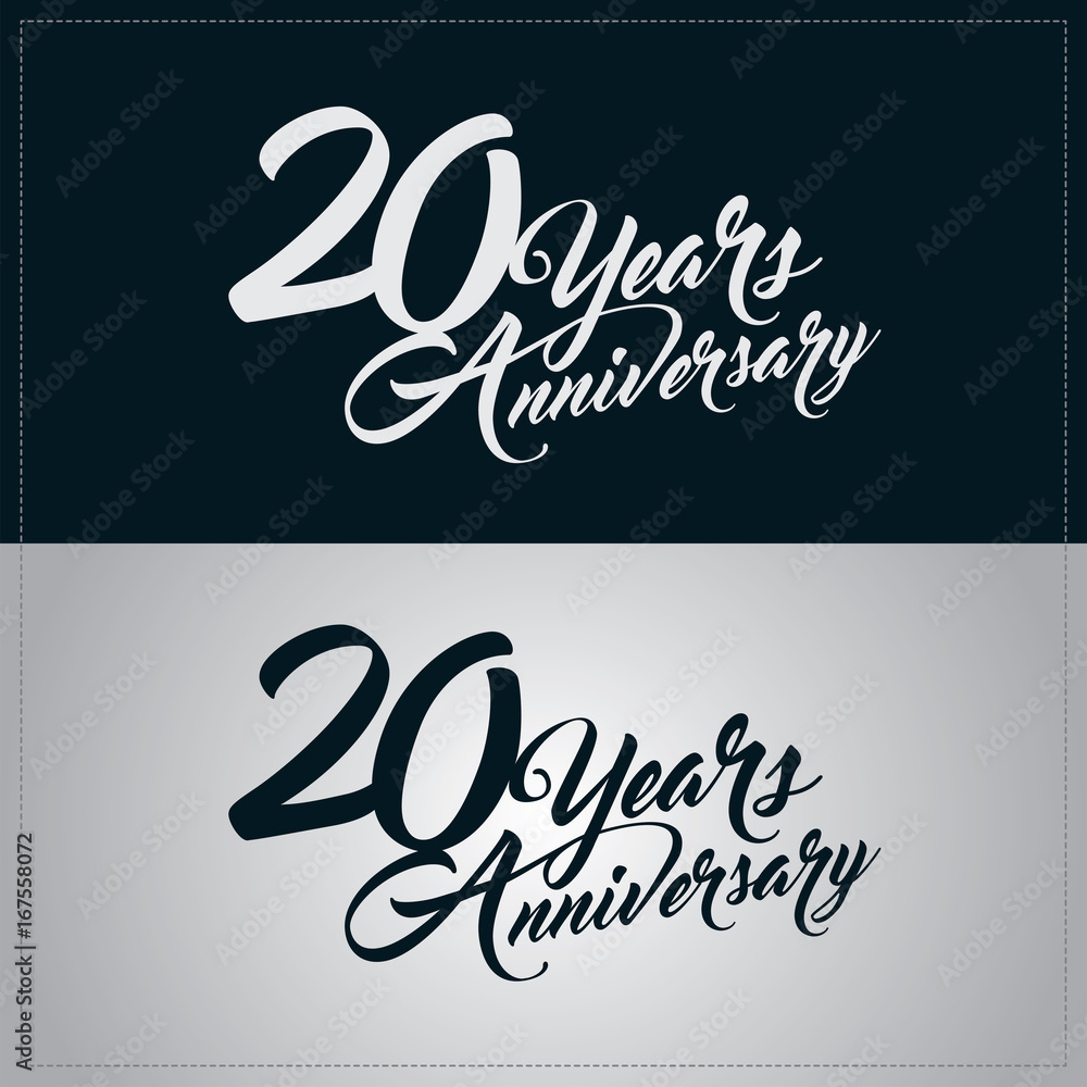 20 years anniversary celebration logotype