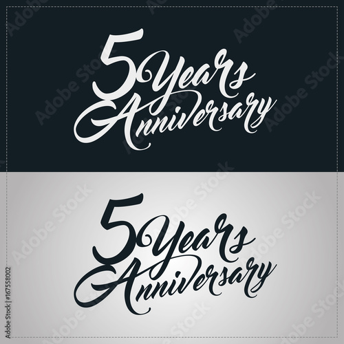 5 years anniversary celebration logotype