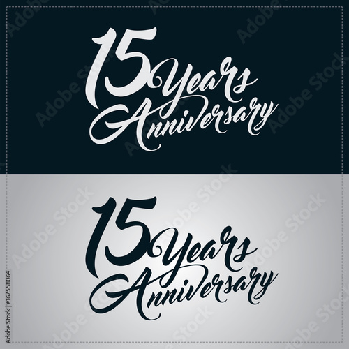 15 years anniversary celebration logotype