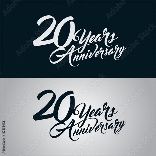 20 years anniversary celebration logotype