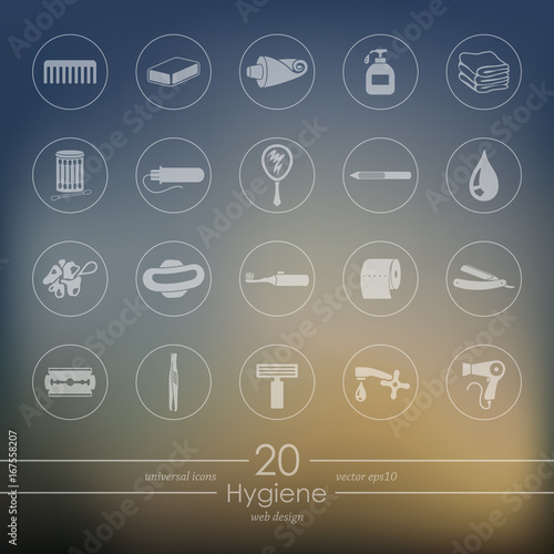 Set of hygiene icons