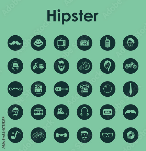 Set of hipster simple icons