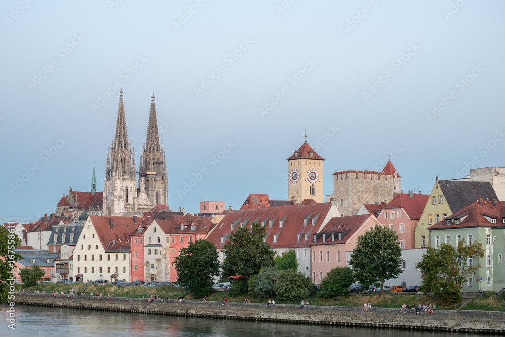 Regensburg mit Blick auf Dom, Deutschland