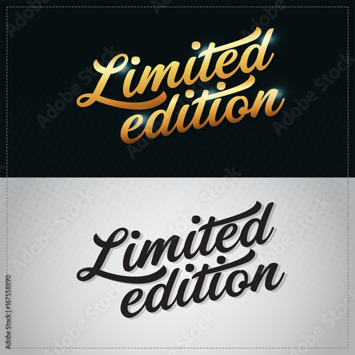 Limited edition vector gold premium hand lettering illustration