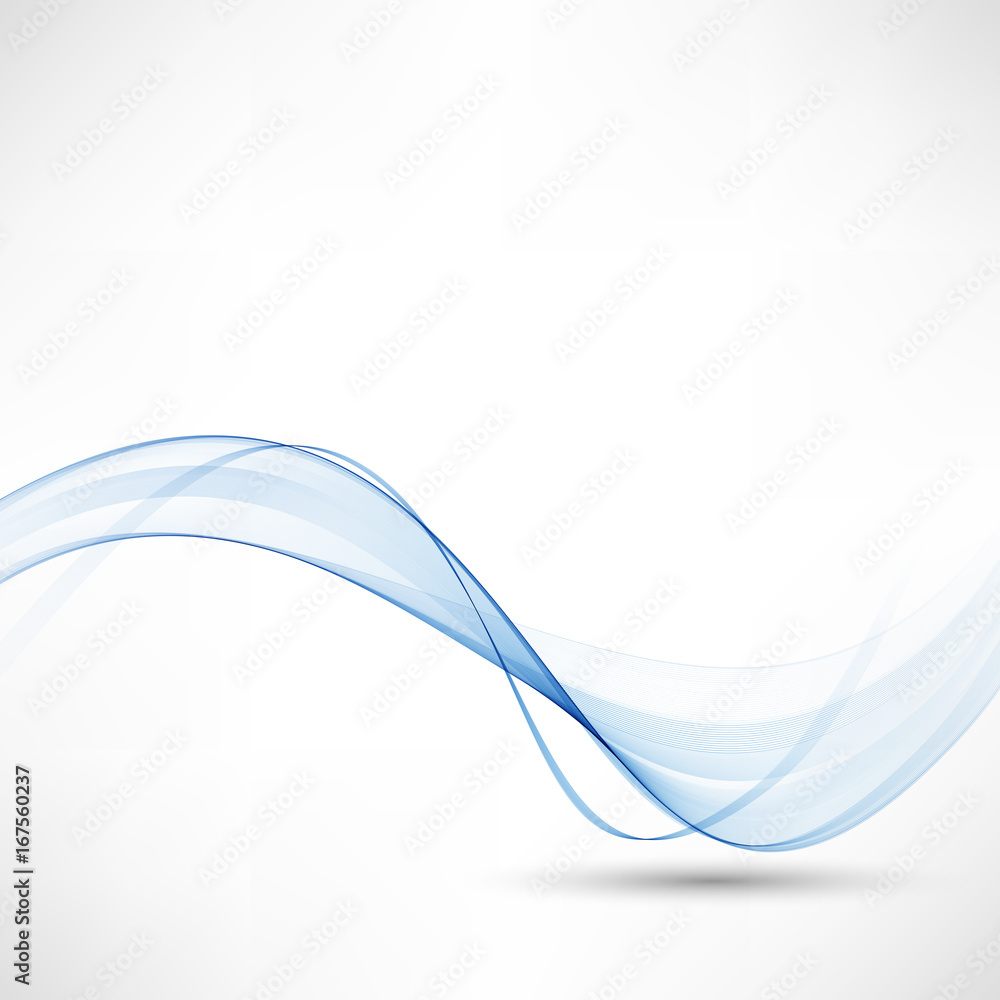 Obraz premium Wavy blue lines forming a wave.