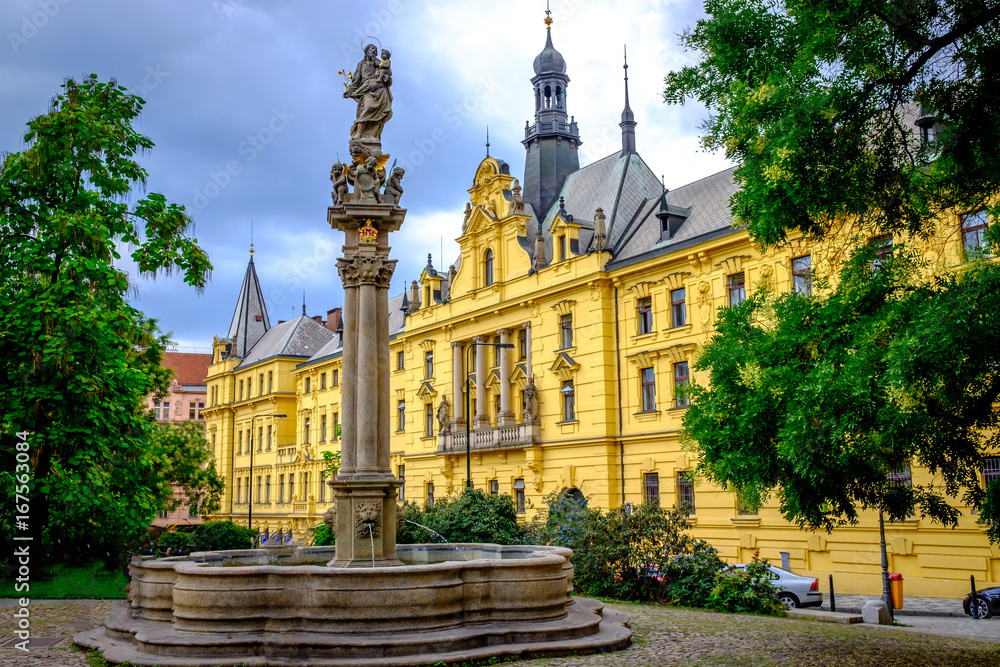 Street view of the old center of Prague - the capital and largest city of the Czech Republic.