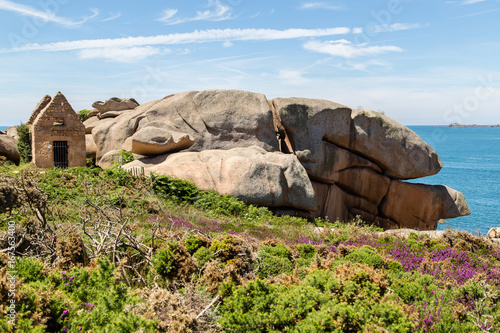 Rocks of the pink granite coast in Brittany © philippe paternolli