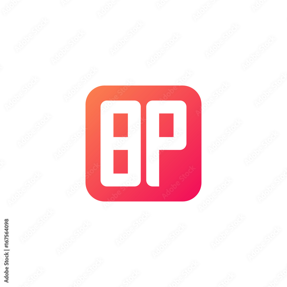 Initial letter BP, rounded letter square logo, modern gradient red color
Initial letter BP, rounded letter square logo, modern gradient red color