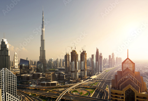 Elevated view of Dubai Downtown