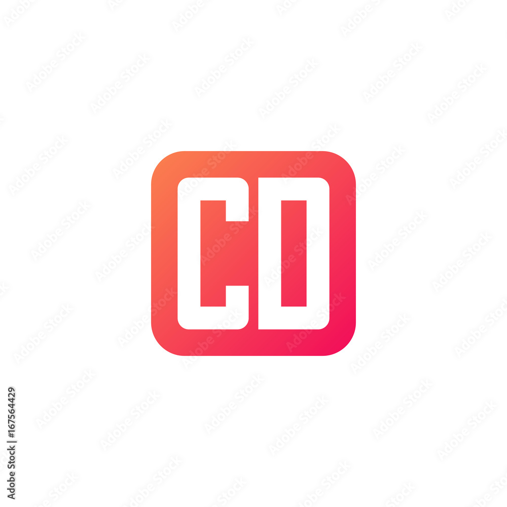 Initial letter CD, rounded letter square logo, modern gradient red color
Initial letter CD, rounded letter square logo, modern gradient red color
