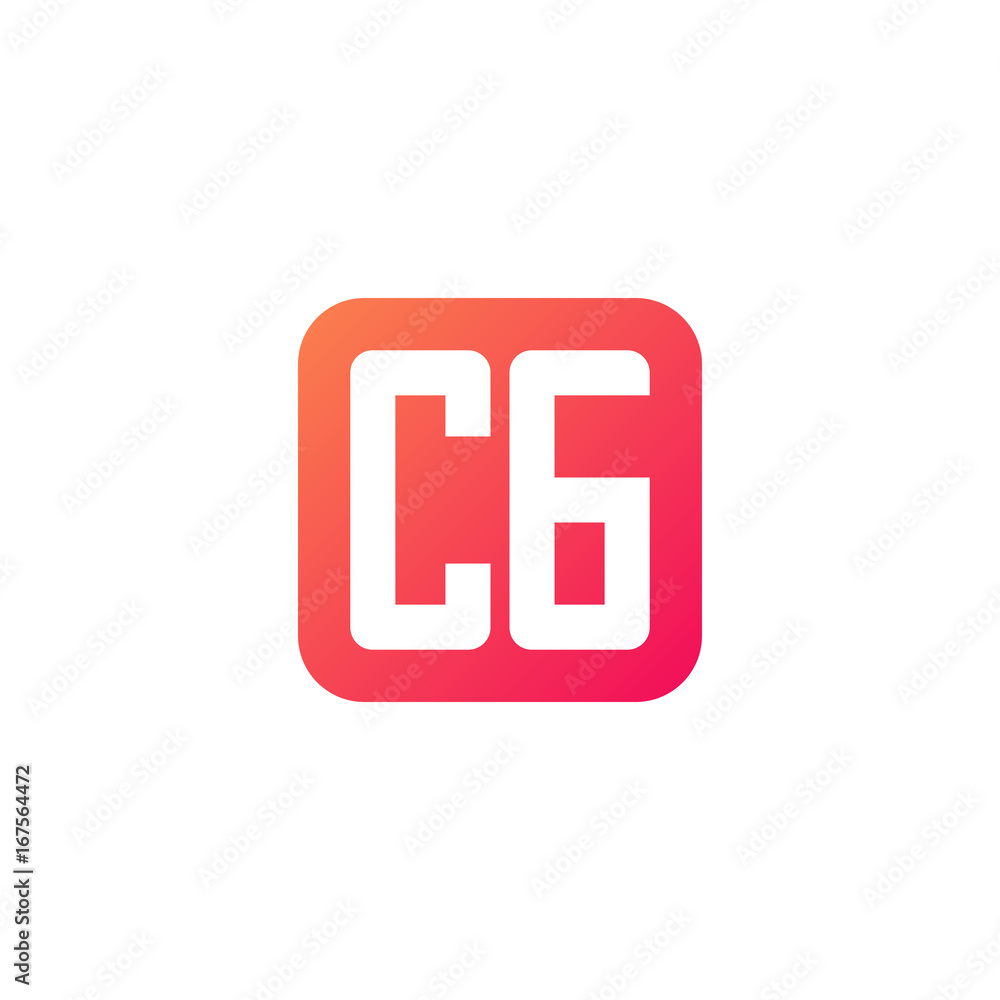 Initial letter CG, rounded letter square logo, modern gradient red color
Initial letter CG, rounded letter square logo, modern gradient red color