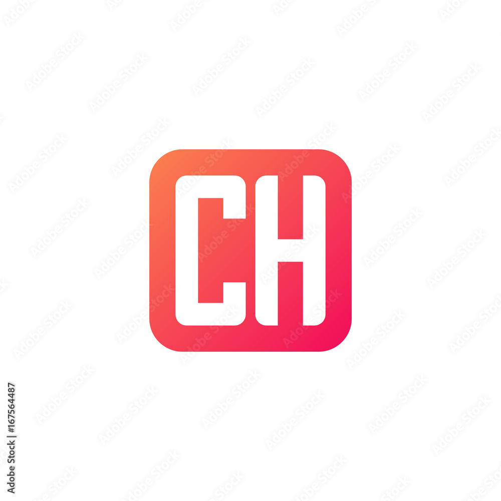 Initial letter CH, rounded letter square logo, modern gradient red color
Initial letter CH, rounded letter square logo, modern gradient red color