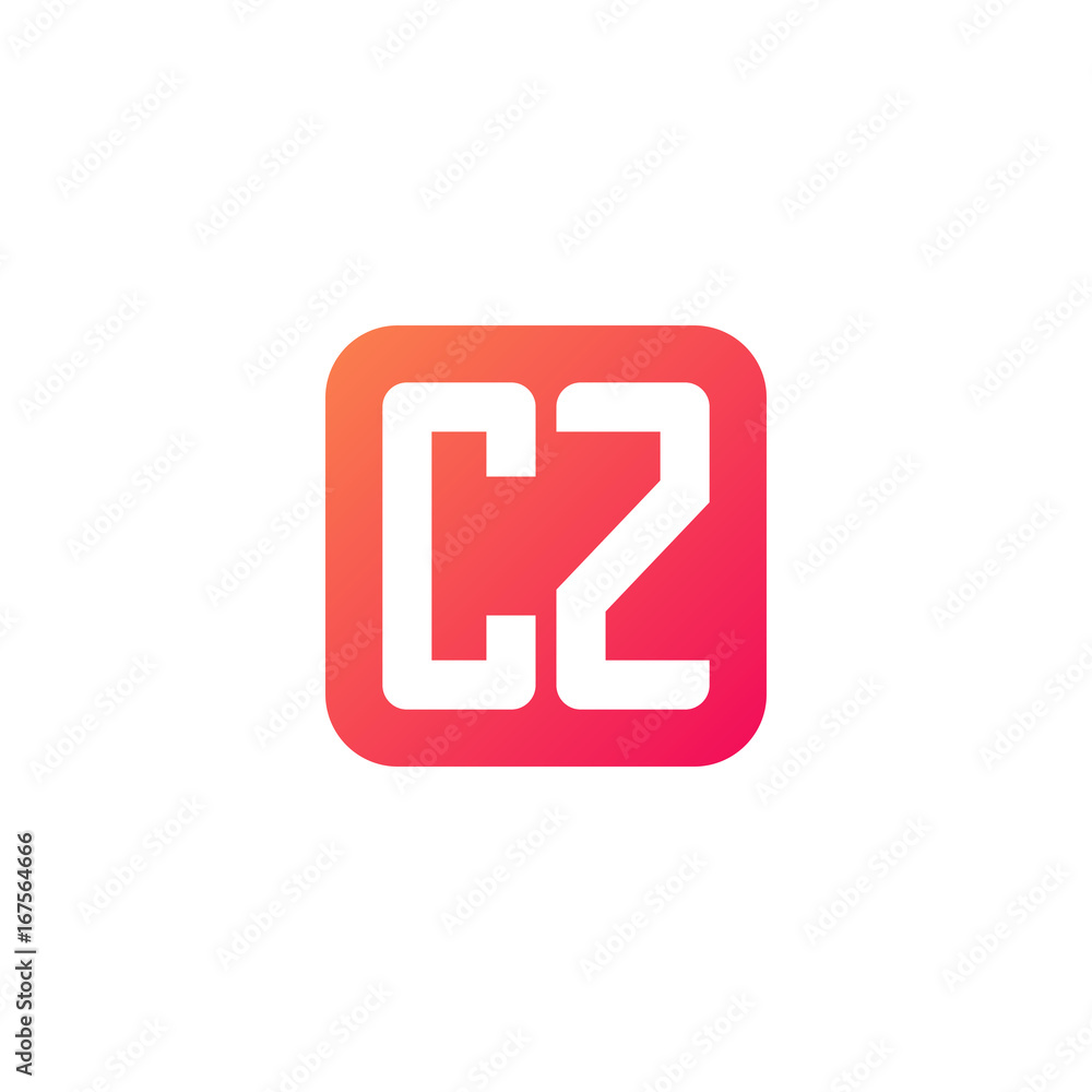 Initial letter CZ, rounded letter square logo, modern gradient red color
Initial letter CZ, rounded letter square logo, modern gradient red color