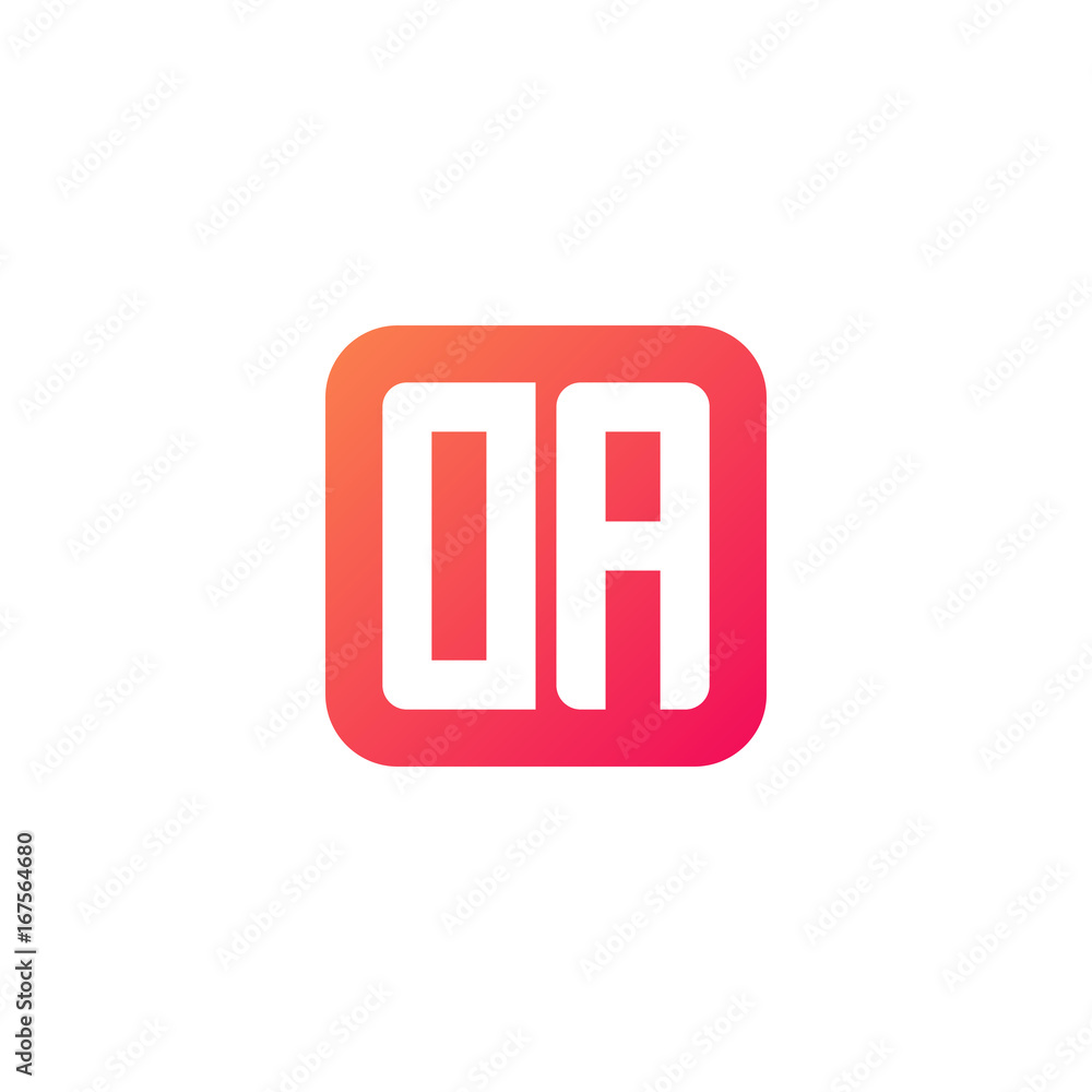 Initial letter DA, rounded letter square logo, modern gradient red color
Initial letter DA, rounded letter square logo, modern gradient red color