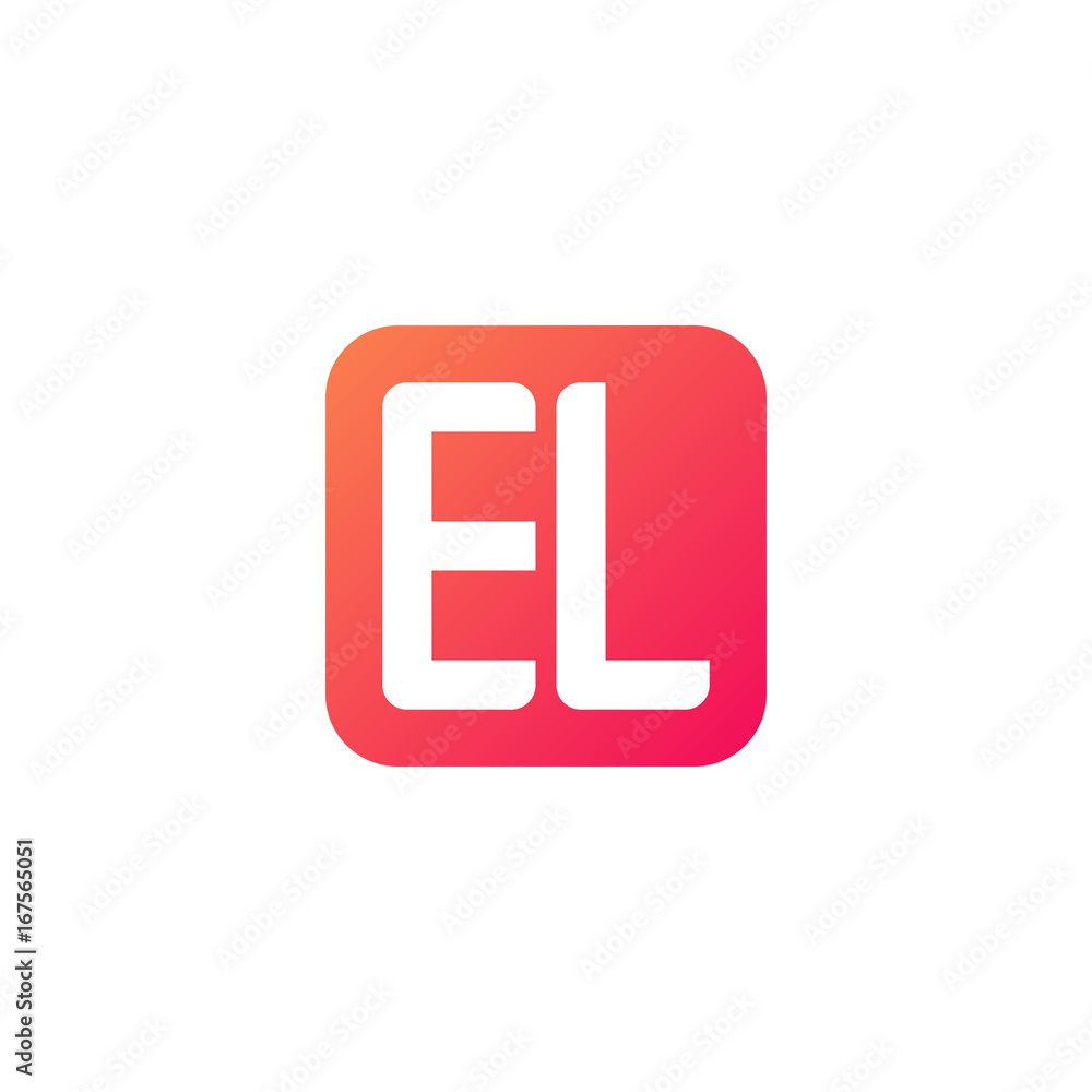 Initial letter EL, rounded letter square logo, modern gradient red color
Initial letter EL, rounded letter square logo, modern gradient red color