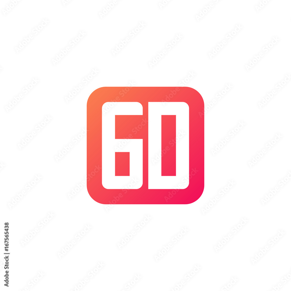 Initial letter GD, rounded letter square logo, modern gradient red color
Initial letter GD, rounded letter square logo, modern gradient red color