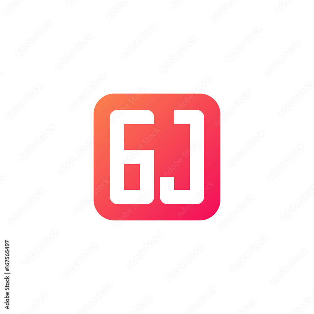 Initial letter GJ, rounded letter square logo, modern gradient red color
Initial letter GJ, rounded letter square logo, modern gradient red color