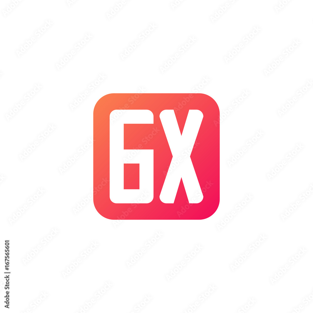 Initial letter GX, rounded letter square logo, modern gradient red color
Initial letter GX, rounded letter square logo, modern gradient red color