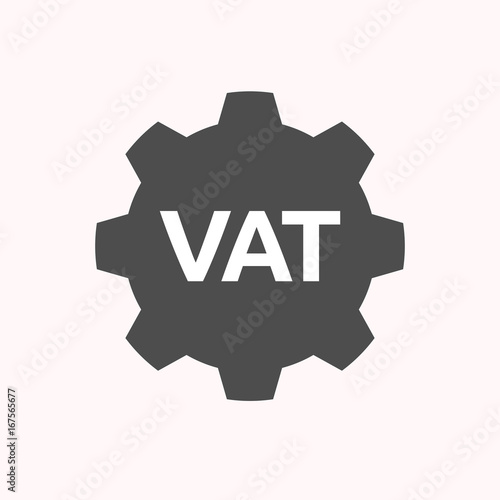 Isolated gear with  the value added tax acronym VAT