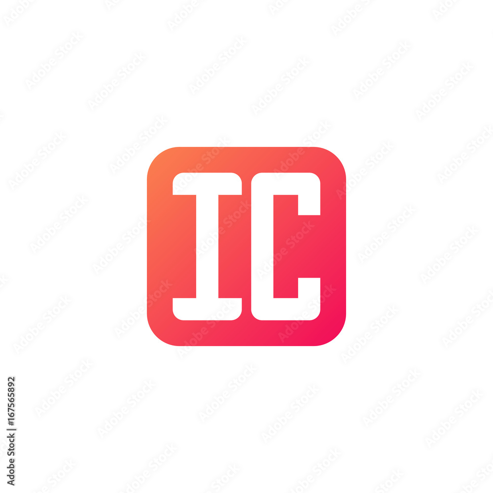Initial letter IC, rounded letter square logo, modern gradient red color
Initial letter IC, rounded letter square logo, modern gradient red color