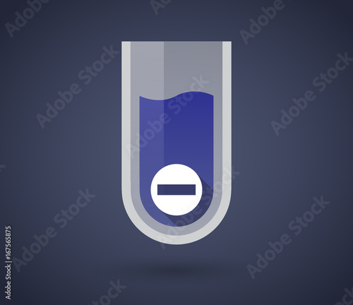 Chemical test tube with  a no trespassing signal
