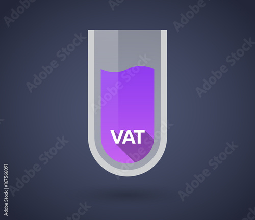 Chemical test tube with  the value added tax acronym VAT