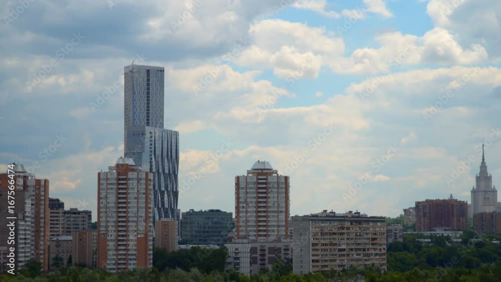 House complex on Mosfilmovskaya. View from Poklonnaya Hill. Moscow, Russia House complex on Mosfilmovskaya. View from Poklonnaya Hill. Moscow, Russia