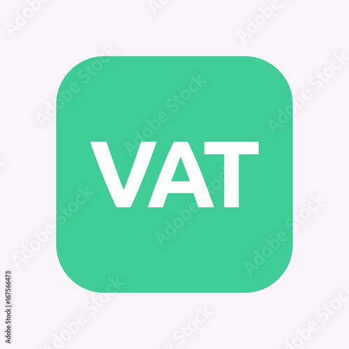 Isolated button with  the value added tax acronym VAT