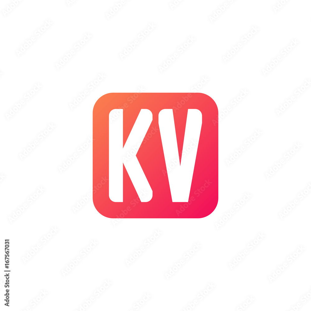 Initial letter KV, rounded letter square logo, modern gradient red color
Initial letter KV, rounded letter square logo, modern gradient red color