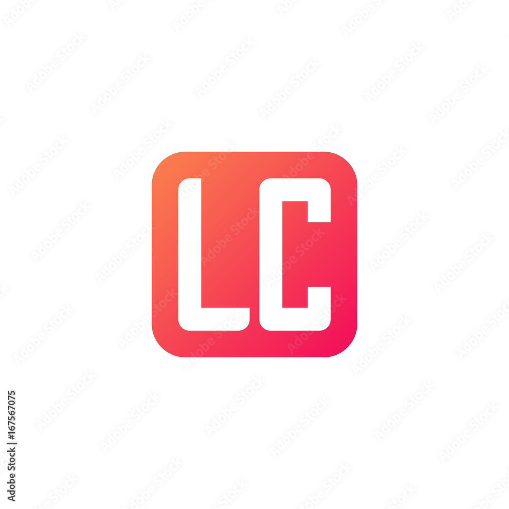 Initial letter LC, rounded letter square logo, modern gradient red color
Initial letter LC, rounded letter square logo, modern gradient red color