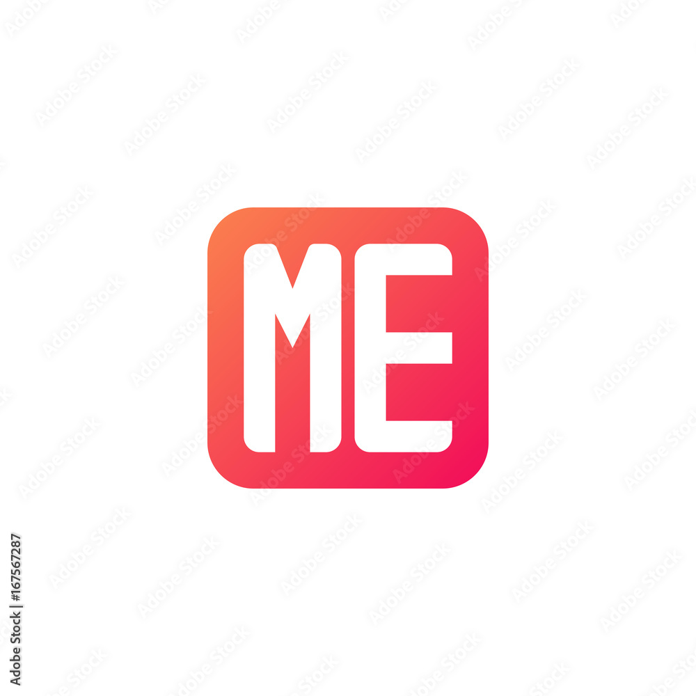 Initial letter ME, rounded letter square logo, modern gradient red color
Initial letter ME, rounded letter square logo, modern gradient red color