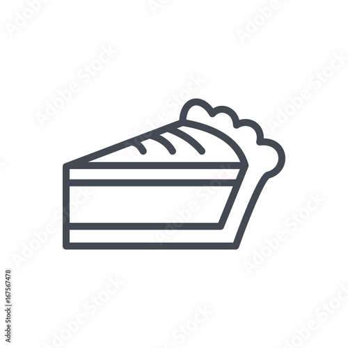 Thanksgiving day holiday colored icon food pie slice