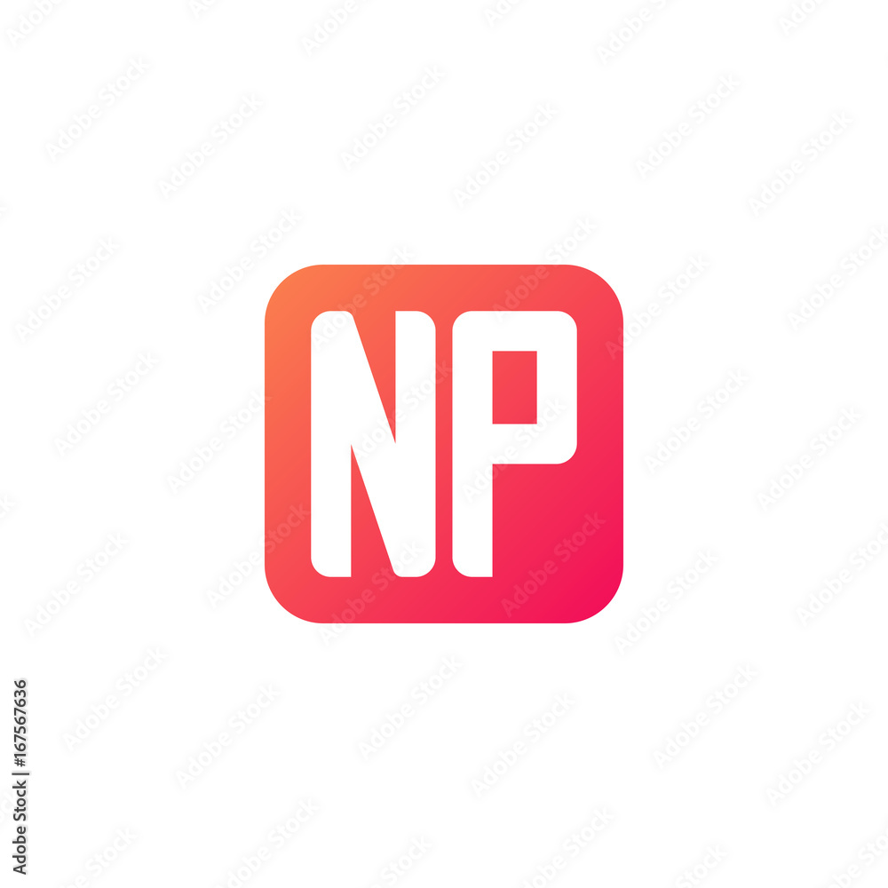 Initial letter NP, rounded letter square logo, modern gradient red color
Initial letter NP, rounded letter square logo, modern gradient red color
