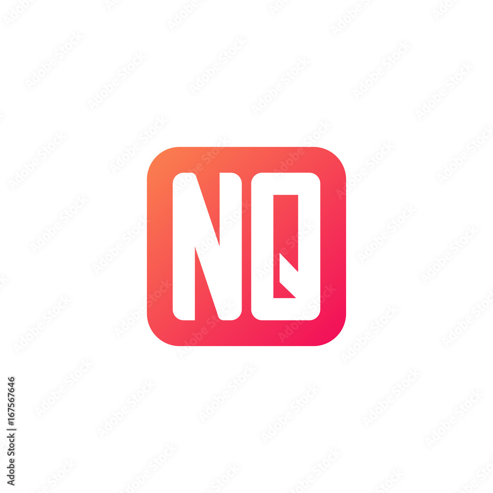Initial letter NQ, rounded letter square logo, modern gradient red color
Initial letter NQ, rounded letter square logo, modern gradient red color