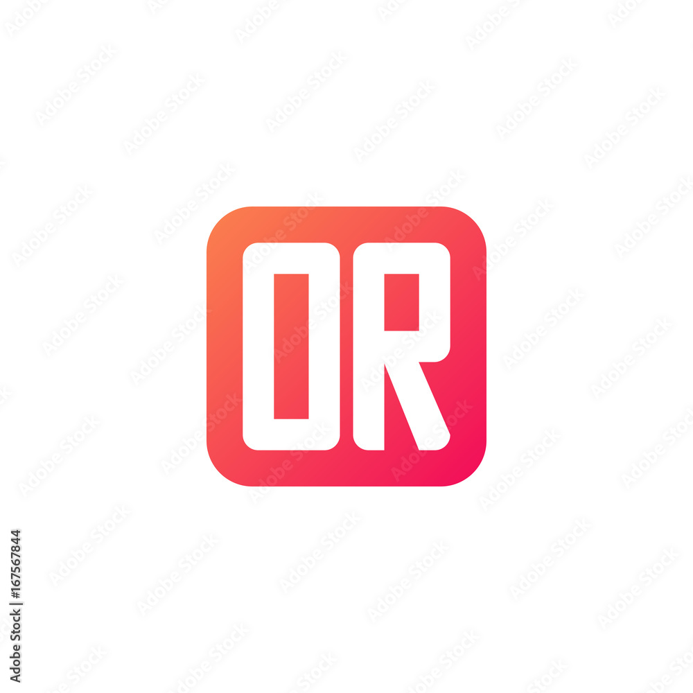 Initial letter OR, rounded letter square logo, modern gradient red color
Initial letter OR, rounded letter square logo, modern gradient red color