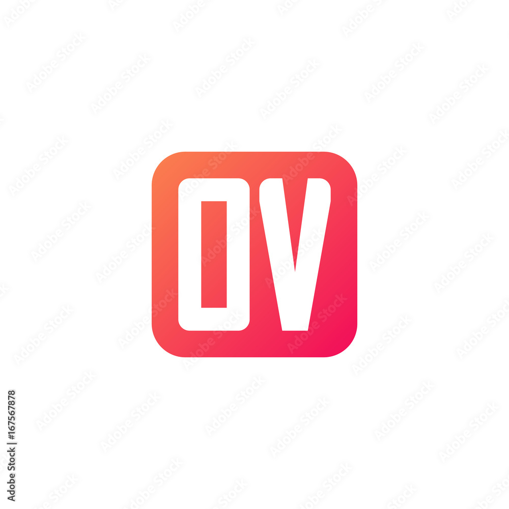 Initial letter OV, rounded letter square logo, modern gradient red color
Initial letter OV, rounded letter square logo, modern gradient red color