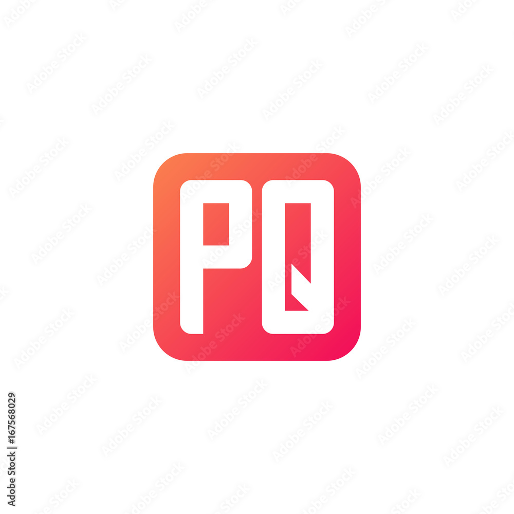 Initial letter PQ, rounded letter square logo, modern gradient red color
Initial letter PQ, rounded letter square logo, modern gradient red color