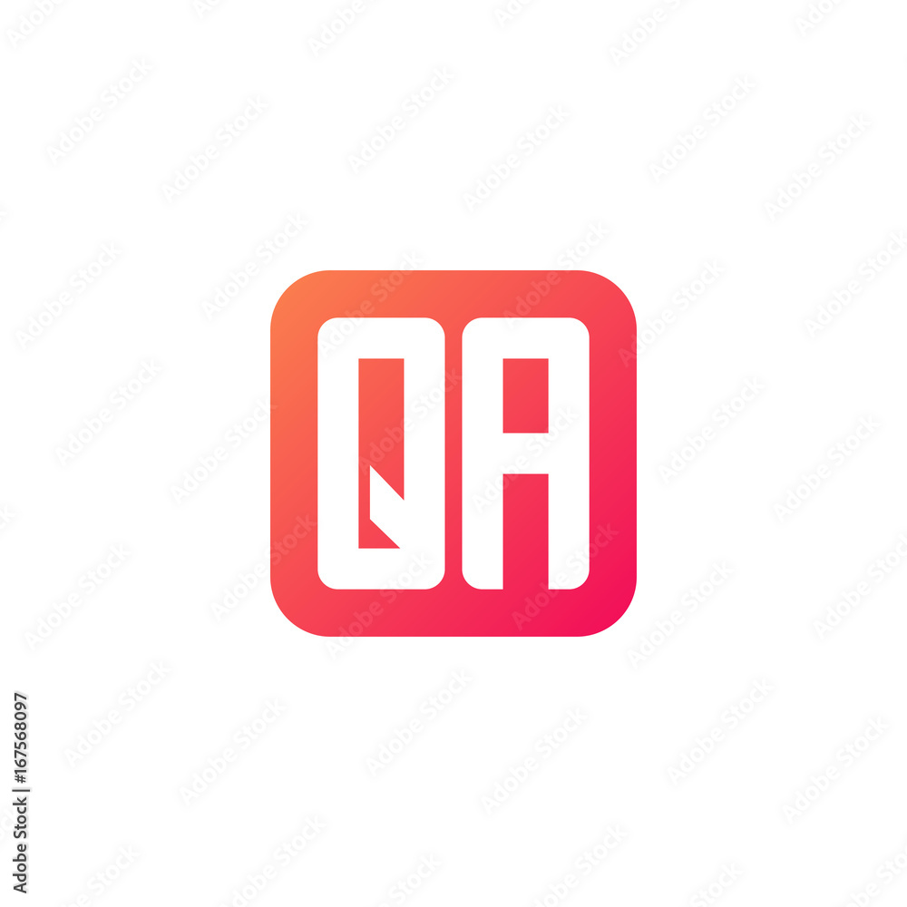 Initial letter QA, rounded letter square logo, modern gradient red color
Initial letter QA, rounded letter square logo, modern gradient red color