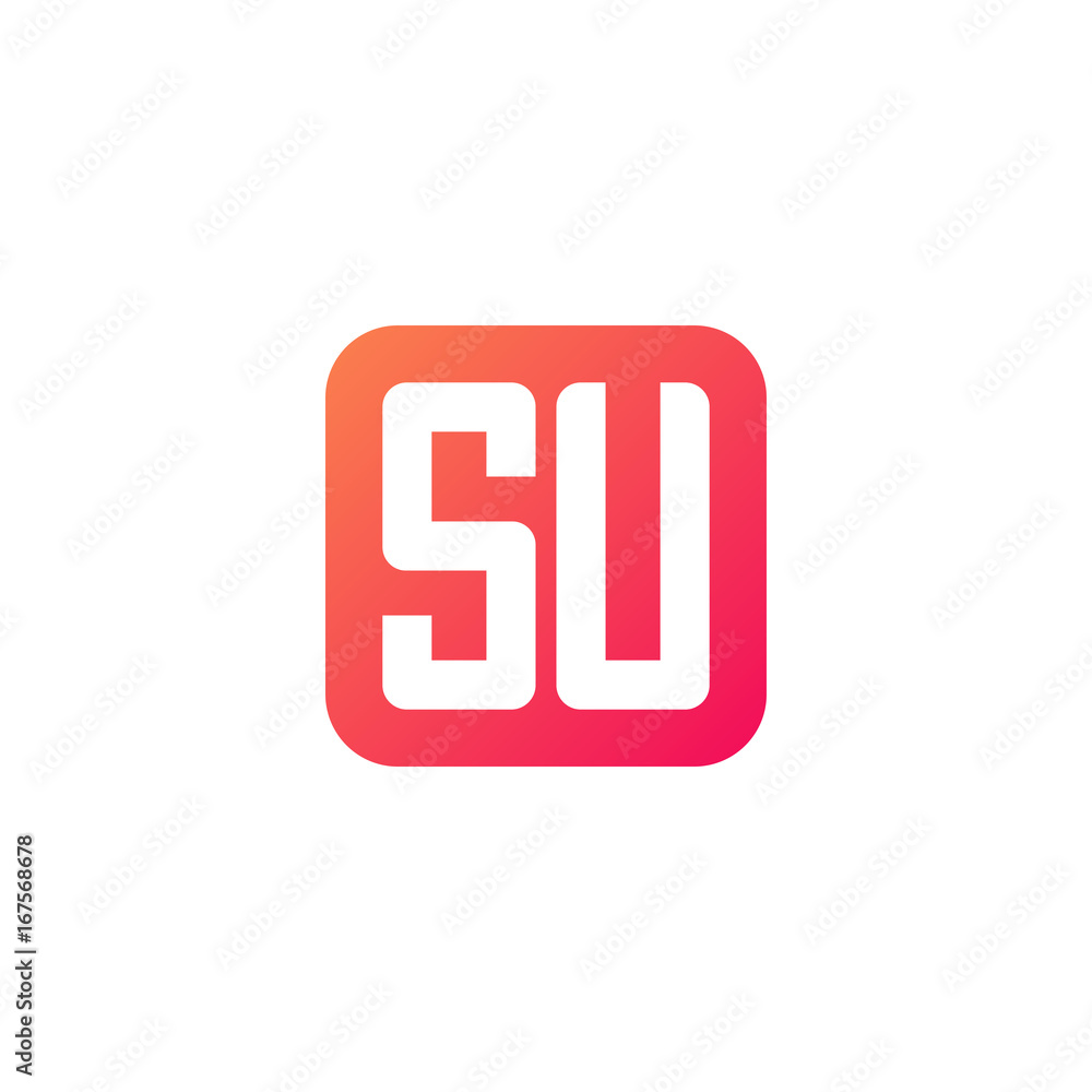 Initial letter SU, rounded letter square logo, modern gradient red color
Initial letter SU, rounded letter square logo, modern gradient red color
