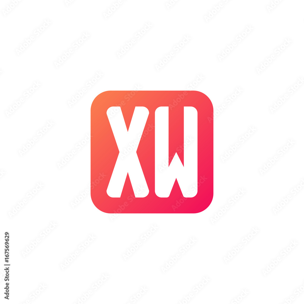 Initial letter XW, rounded letter square logo, modern gradient red color
Initial letter XW, rounded letter square logo, modern gradient red color