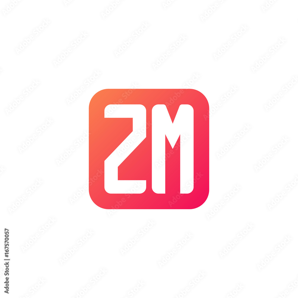 Initial letter ZM, rounded letter square logo, modern gradient red color
Initial letter ZM, rounded letter square logo, modern gradient red color