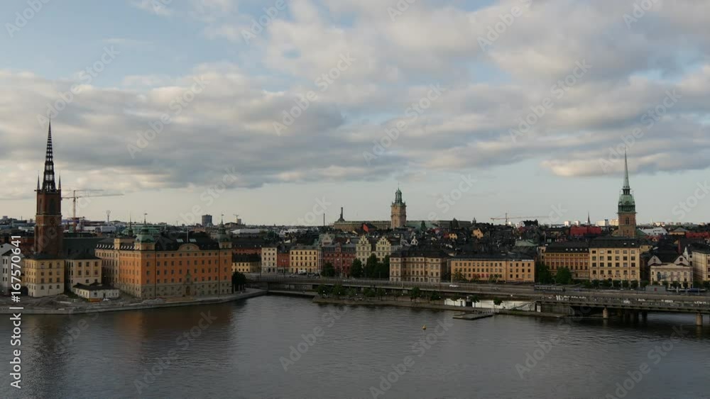 View from Sodermalm from Ridderholmen and Gamla Stan in Stockholm Sweden View from Sodermalm from Ridderholmen and Gamla Stan in Stockholm Sweden