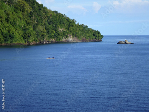 Scene of the crater of Garove Island from a cruise ship, Papua New Guinea.